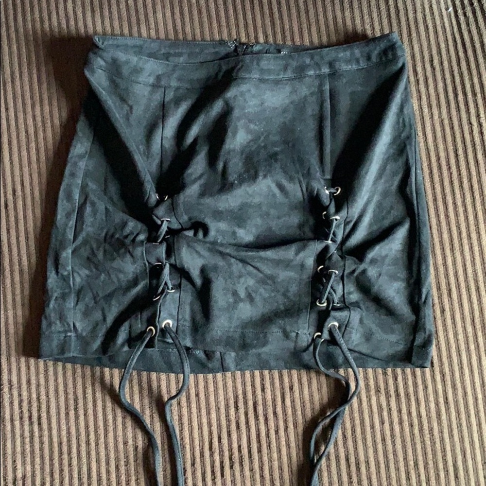 Black mini skirt